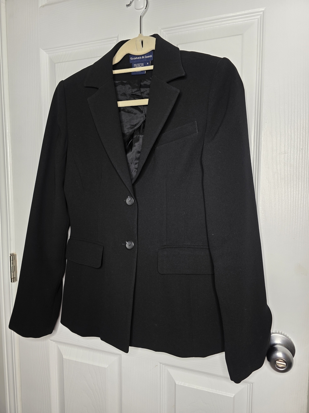 Tristan & Iseut Black Women's Tailored Blazer Made In Canada Size 4 - Picture 6 of 16